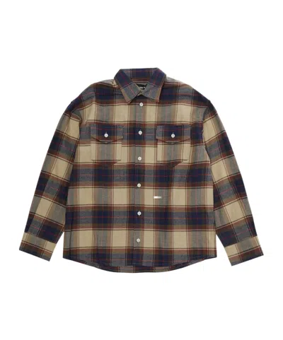 Dsquared2 Check-pattern Button-up Oversized Shirt In Multi