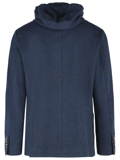 Eleventy Blue Polyester-blend Single-breasted Blazer In Blue