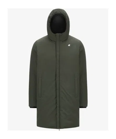 K-way Logo Parka In Black