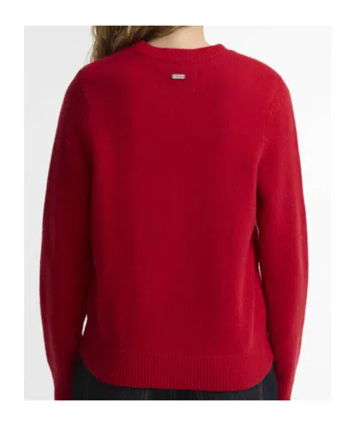 Barbour Crew-neck Pullover In Red