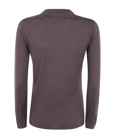 D Exterior D. Exterior Sweater Basic Merino Round Neck In Brown