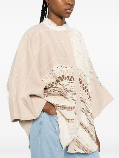 Bye Geometric-pattern Jacket In Beige