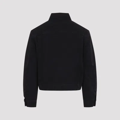 Jacquemus Canvas Coat Front And Back Pockets In Black