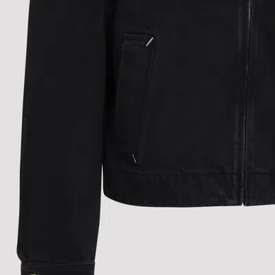 Jacquemus Canvas Coat Front And Back Pockets In Black