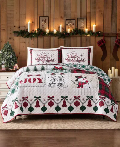 Avanti Patchwork Plaid Reversible 3-pc. Quilt Set, Full/queen In Multi
