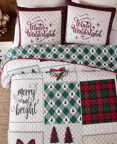 Avanti Patchwork Plaid Reversible 3-pc. Quilt Set, Full/queen In Multi