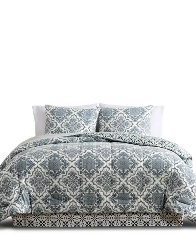 Macy's Aurin Medallion 8-piece Comforter Sets In Blue