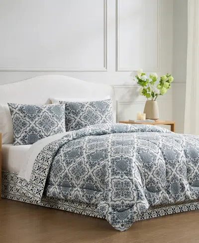 Macy's Aurin Medallion 8-piece Comforter Sets In Blue
