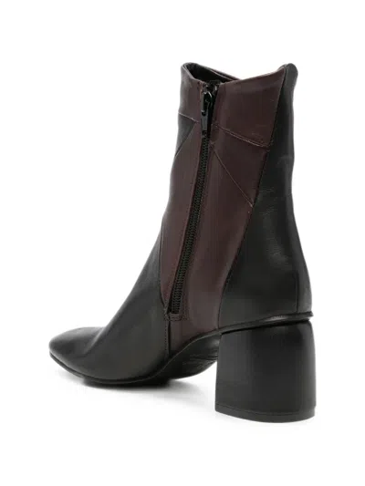 Kudetà Patchwork Leather Ankle Boots In Black