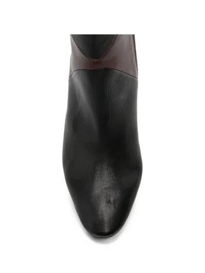 Kudetà Patchwork Leather Ankle Boots In Black
