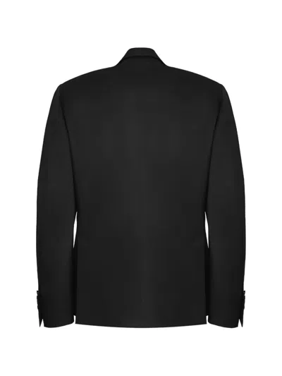 Lardini Double-breasted Peak-lapel Jacket In Black