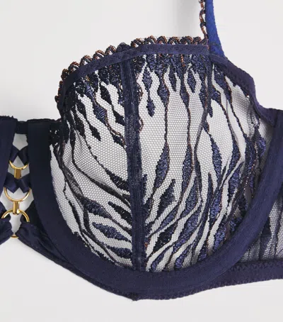 Aubade Voodoo Kiss Half Cup Bra In Millenium Black In Blue