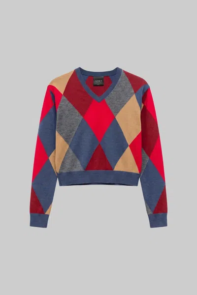 Leset Pre-order: James Argyle Classic V Neck In Multi