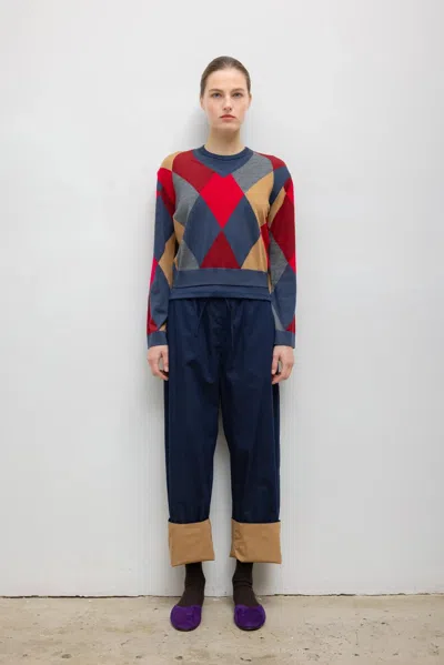Leset Pre-order: James Argyle Classic V Neck In Multi
