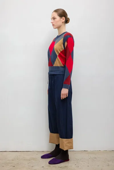 Leset Pre-order: James Argyle Classic V Neck In Multi