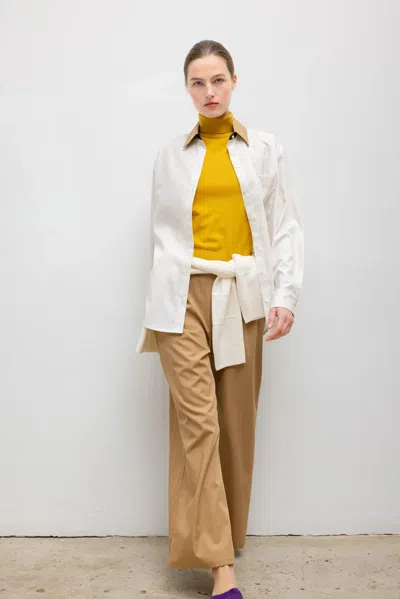 Leset Pre-order: Yoshi Contrast Classic Button Down In White
