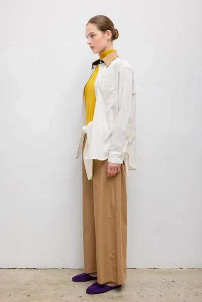 Leset Pre-order: Yoshi Contrast Classic Button Down In White