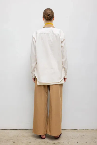 Leset Pre-order: Yoshi Contrast Classic Button Down In White