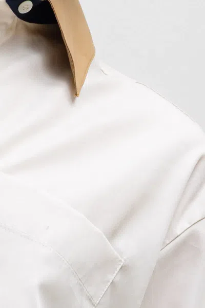 Leset Pre-order: Yoshi Contrast Classic Button Down In White