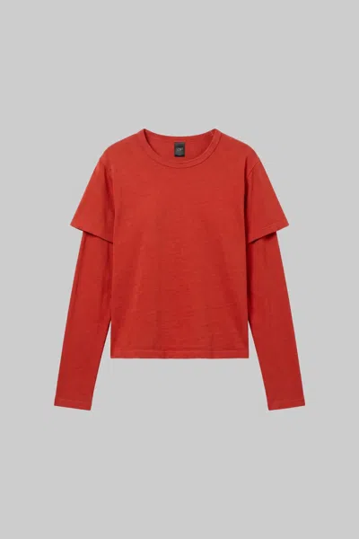 Leset Margo Layered Long Sleeve In Red