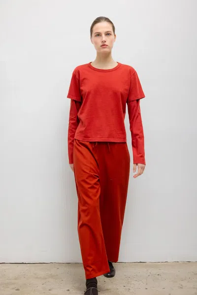 Leset Margo Layered Long Sleeve In Red