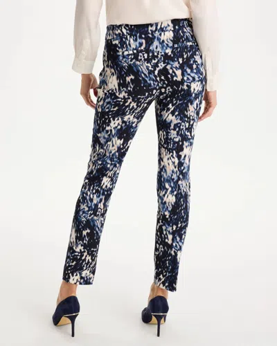Chico's Brigitte Slim Swirled Pull-on Ankle Pants In Black In Black