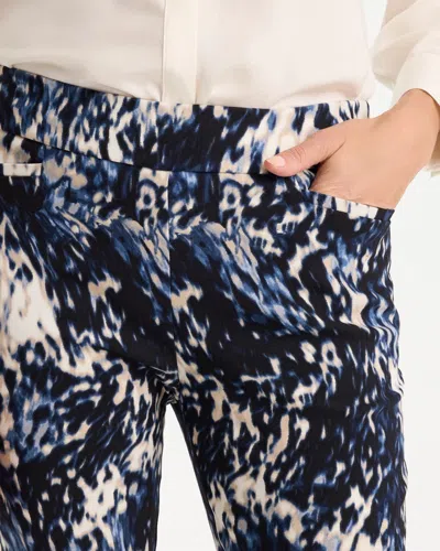Chico's Brigitte Slim Swirled Pull-on Ankle Pants In Black In Black