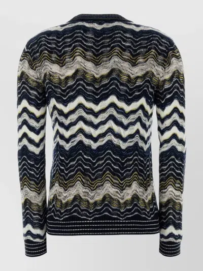 Missoni Embroidered Stretch Wool-blend Sweater In Multi