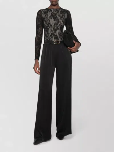 Zimmermann Lace-panelled Long-sleeve Bodysuit In Black