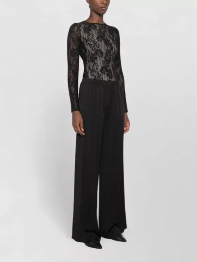 Zimmermann Lace-panelled Long-sleeve Bodysuit In Black