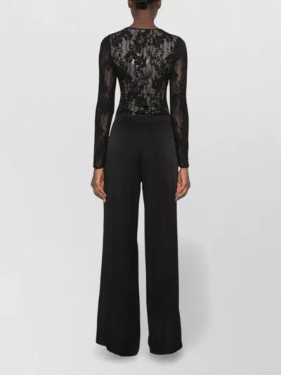 Zimmermann Lace-panelled Long-sleeve Bodysuit In Black
