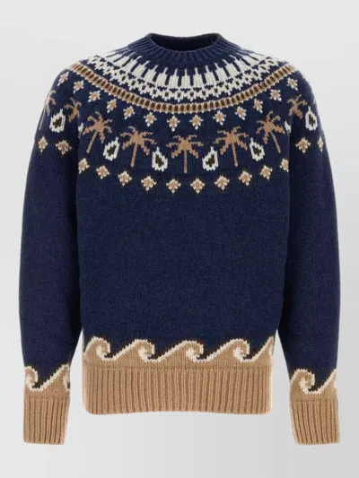 Alanui Embroidered Virgin Wool Sweater In Multi
