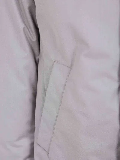 Herno High-neck Press-stud Jacket In Gray