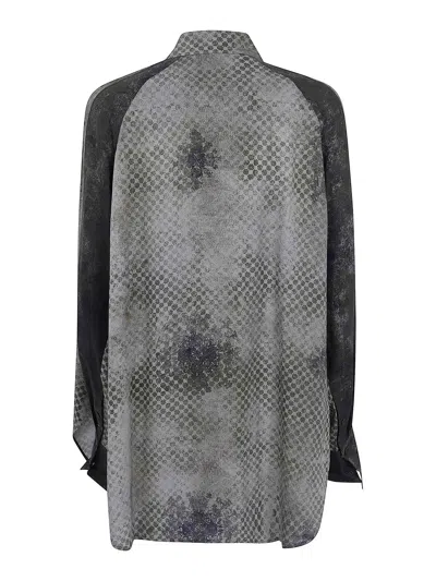 Ziggy Chen Drape Long Shirt In Multicolour