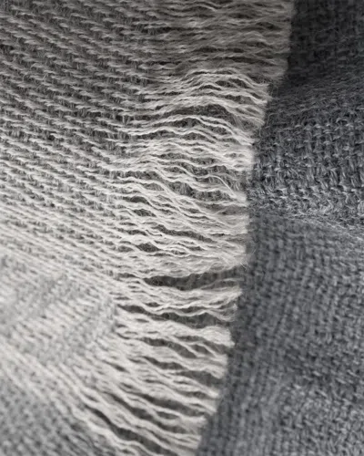 Prada Wool And Silk Stole In Gray