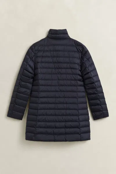 Gant Light Down Coat In Evening Blue
