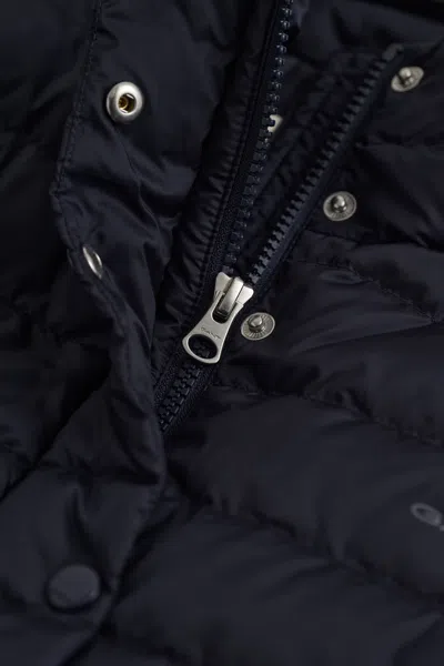 Gant Light Down Coat In Evening Blue