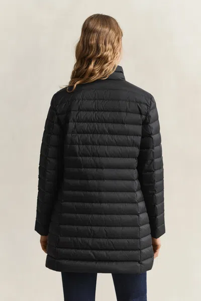 Gant Light Down Coat In Black