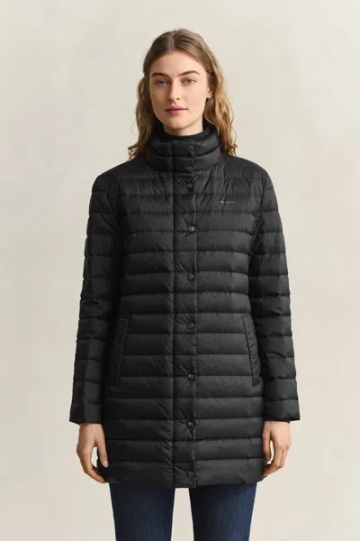 Gant Light Down Coat In Black