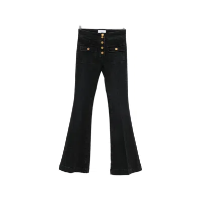 Seafarer Button-up Flared Jeans In Black