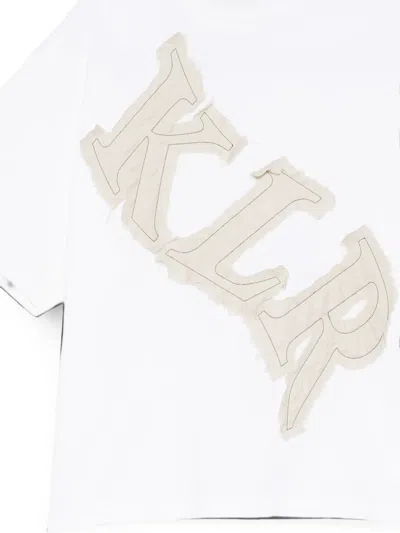 Kolor Logo-embroidered T-shirt In White