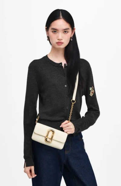 Marc Jacobs Scene Leather Wallet On Chain In Neutral