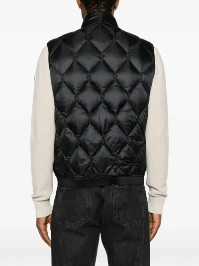 Moncler Erelia Diamond Quilted Down Vest In Black