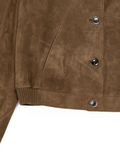 Tom Ford Suede Panelled Jacket In Multi