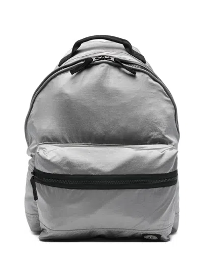 Stone Island Backpack Adjustable Straps Front Zip Pocket Handle In Blue