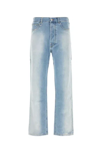 Random Identities Back Cut Denim Pants In Blue