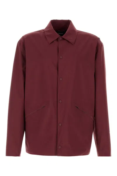 Herno Jacket Nylon Zippered Pockets In Burgundy