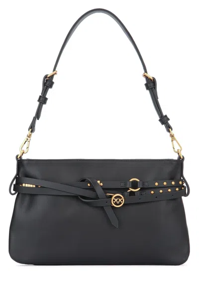 Pinko Mini Structured Studded Shoulder Bag In Black