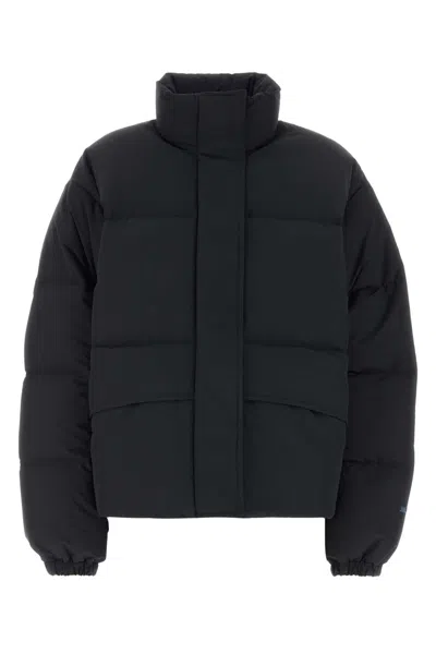 Jil Sander Polyester Down Jacket Elasticated Cuffs Pockets In Black