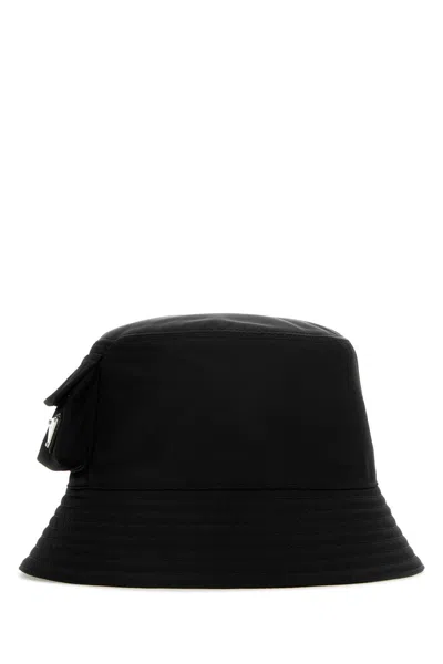 Prada Practical Re-nylon Bucket Hat In Black